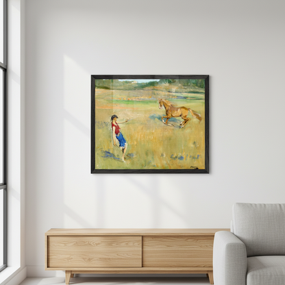 Schooling the Pony – Sir John Lavery Art Print