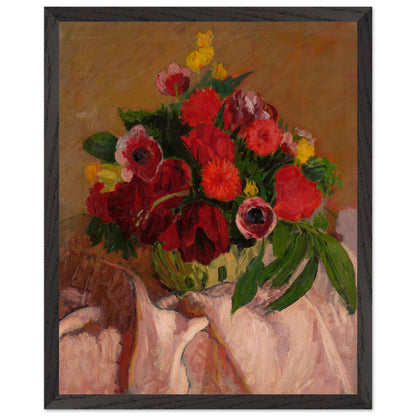 Mixed Flowers on Pink Cloth by Roderic O'Conor art print, wall display
