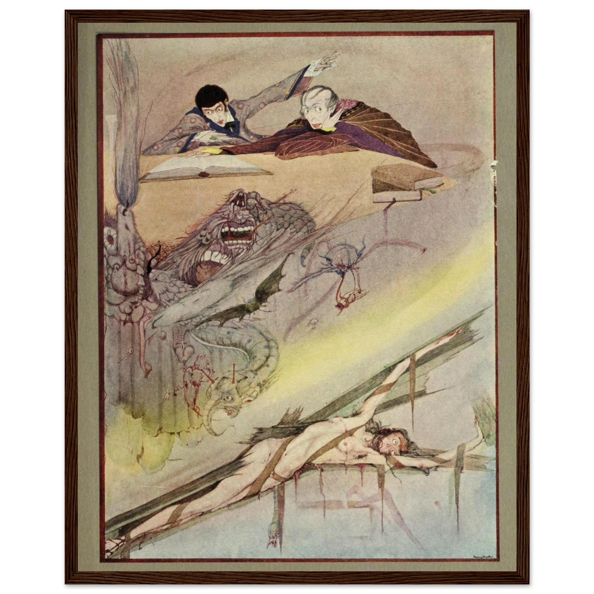 Harry Clarke Art Print – Poe’s Tales of Mystery (1923) – “Rending of Coffin” | Museum-Quality Framed Reproduction – view 13 | Buy Irish Art