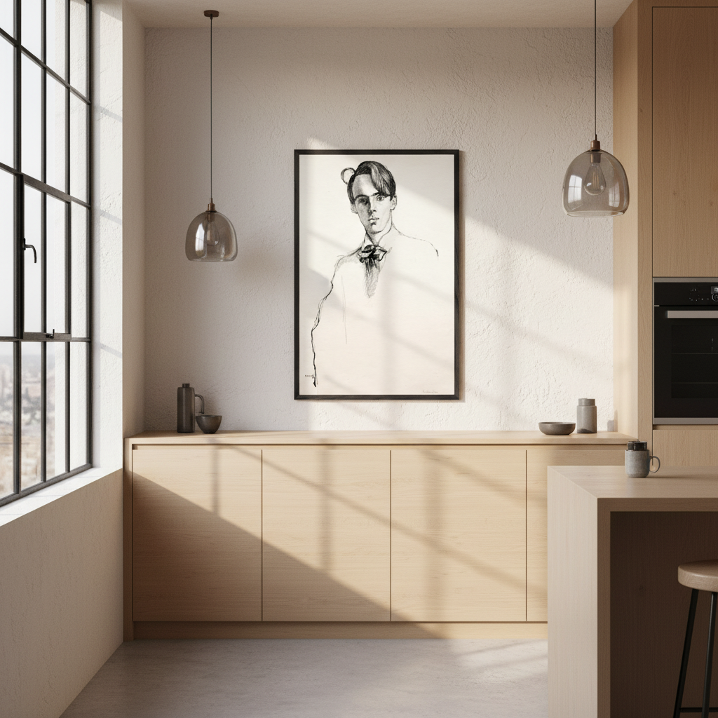 William Butler Yeats by William Rothenstein - Art Print