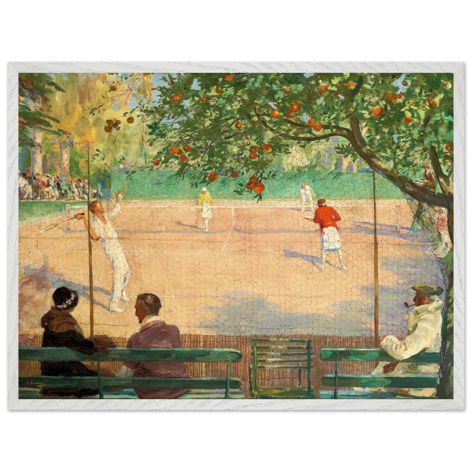 Sir John Lavery tennis Cannes print – archival pigment ink detail, 75 year colour guarantee