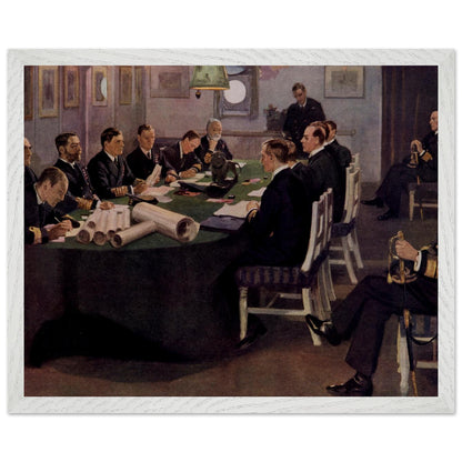 Admiral Sir David Beatty Reading the Terms of the Armistice (1918) – Sir John Lavery Print (view 3)