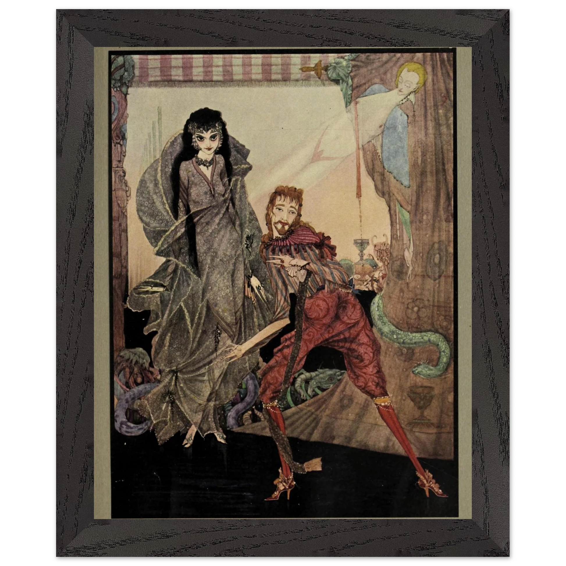 Harry Clarke Art Print – Poe’s Tales of Mystery (1923) – “Slowly Opened Eyes” | Museum-Quality Framed Reproduction – view 6 | Buy Irish Art