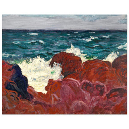 Red Rocks and Sea by Roderic O’Conor – Collector’s Print 40×50 cm / 16×20″ – view 7 | Buy Irish Art