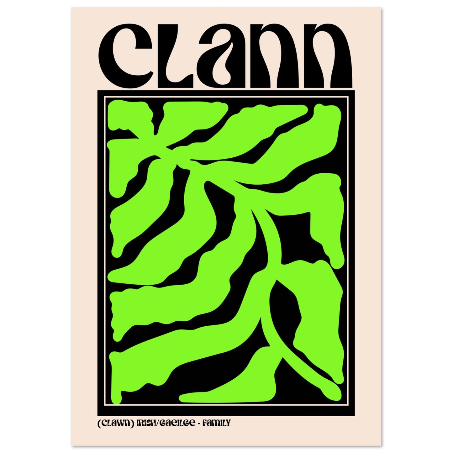 Clann – Irish Family Print | Gaelic Wall Art & Irish Home Decor – view 9 | Buy Irish Art