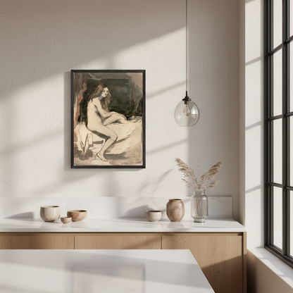 Seated Female Figure – William Orpen Art Print