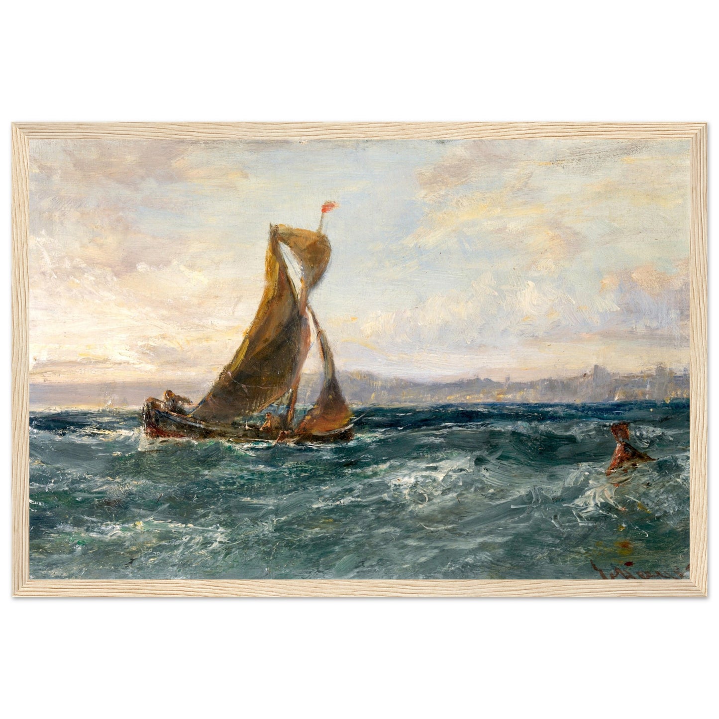 A View of Dublin Bay by Edwin Hayes – Gallery Edition Irish Art Print – view 6 | Buy Irish Art