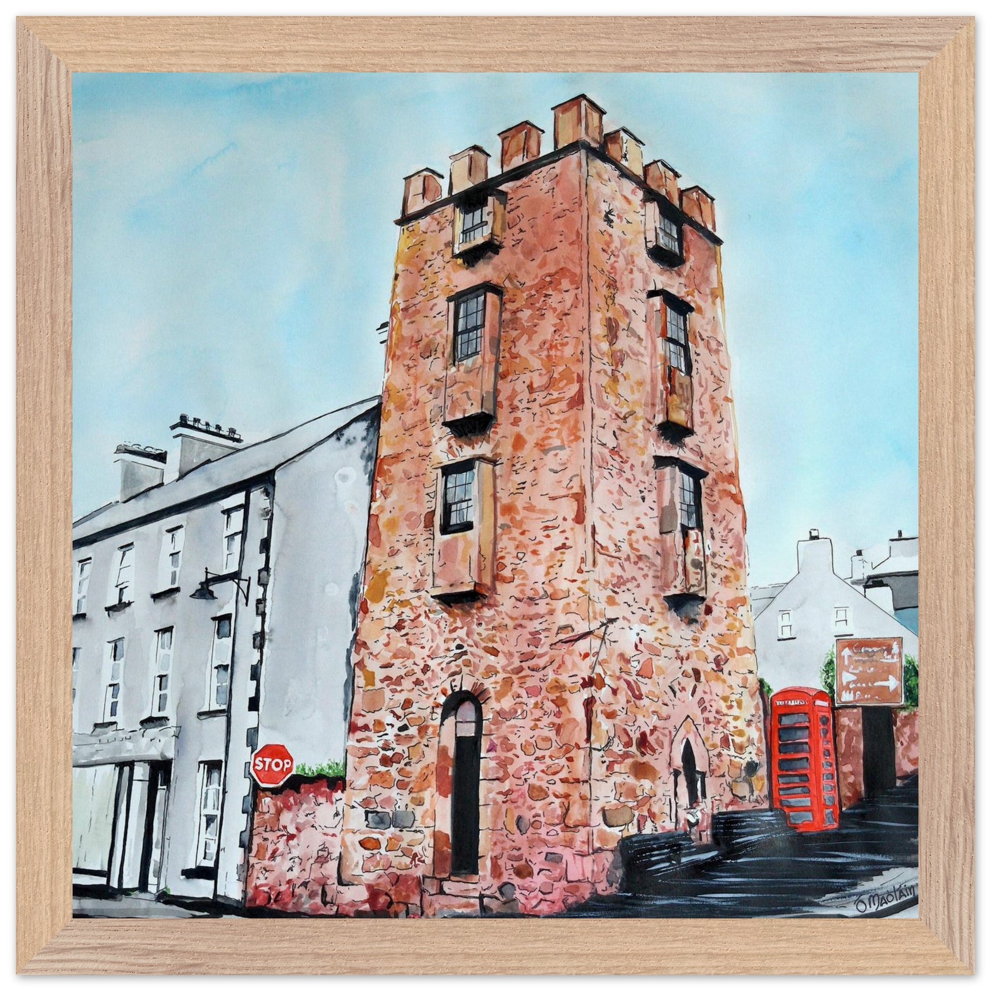 The Curfew Tower Cushendall Framed Art Print – view 24 | Buy Irish Art