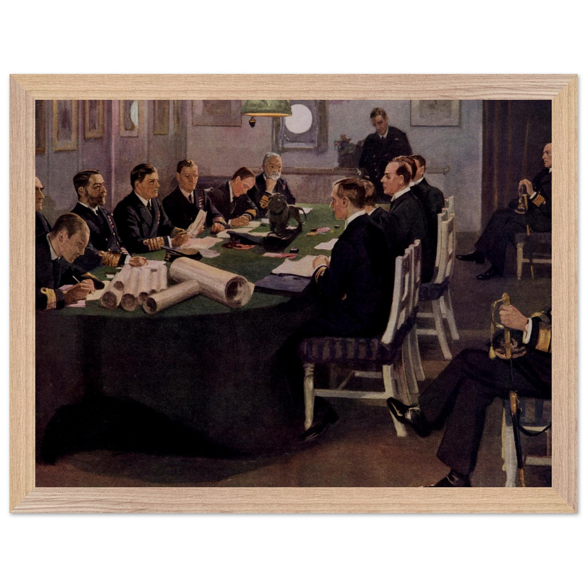 Admiral Sir David Beatty Reading the Terms of the Armistice (1918) – Sir John Lavery Print (view 8)