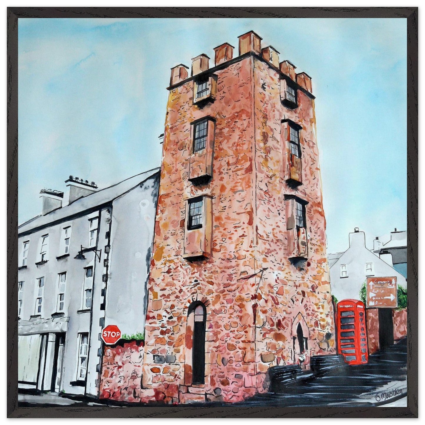 The Curfew Tower Cushendall Framed Art Print – view 25 | Buy Irish Art