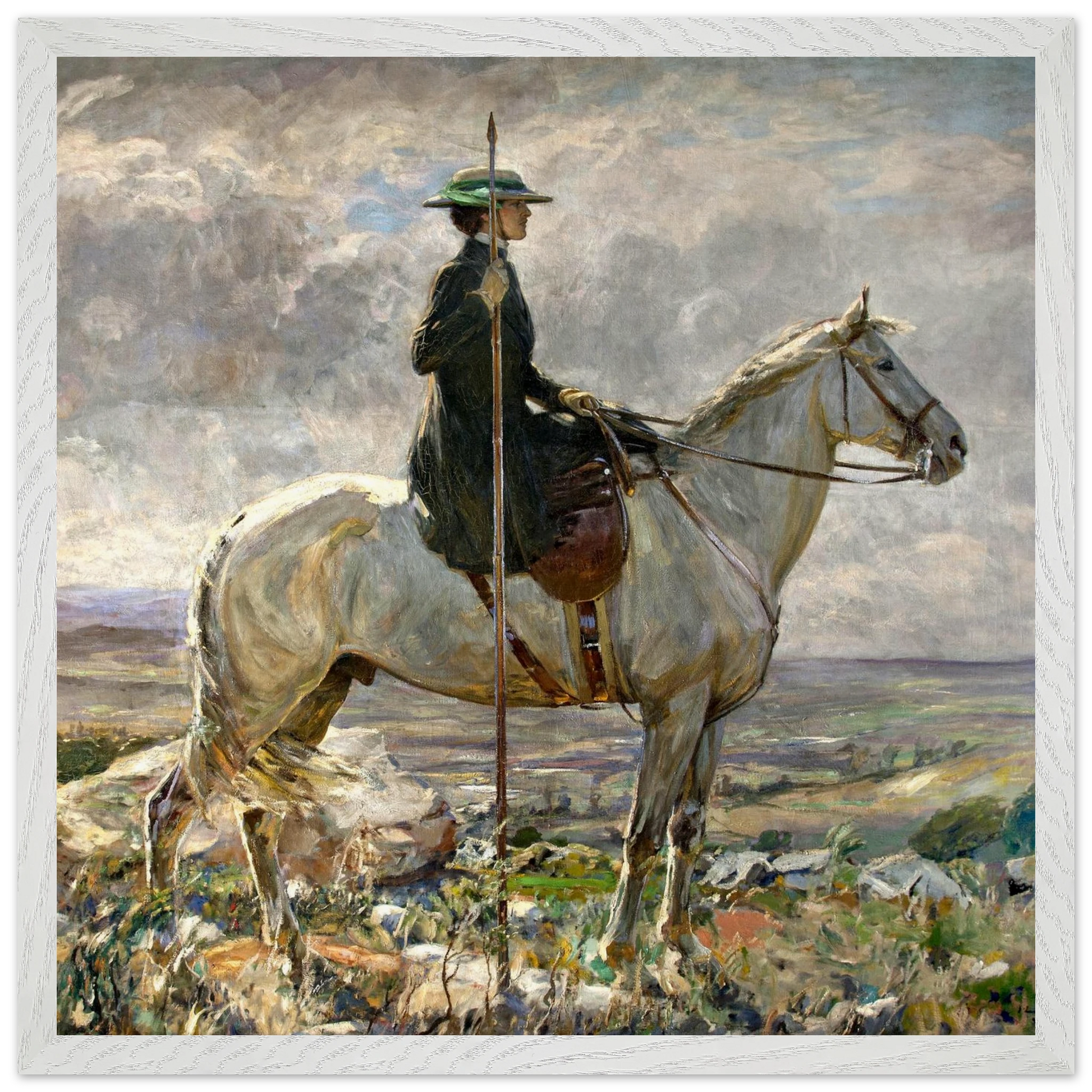 The Amazon by John Lavery – white frame option, Irish fine art print
