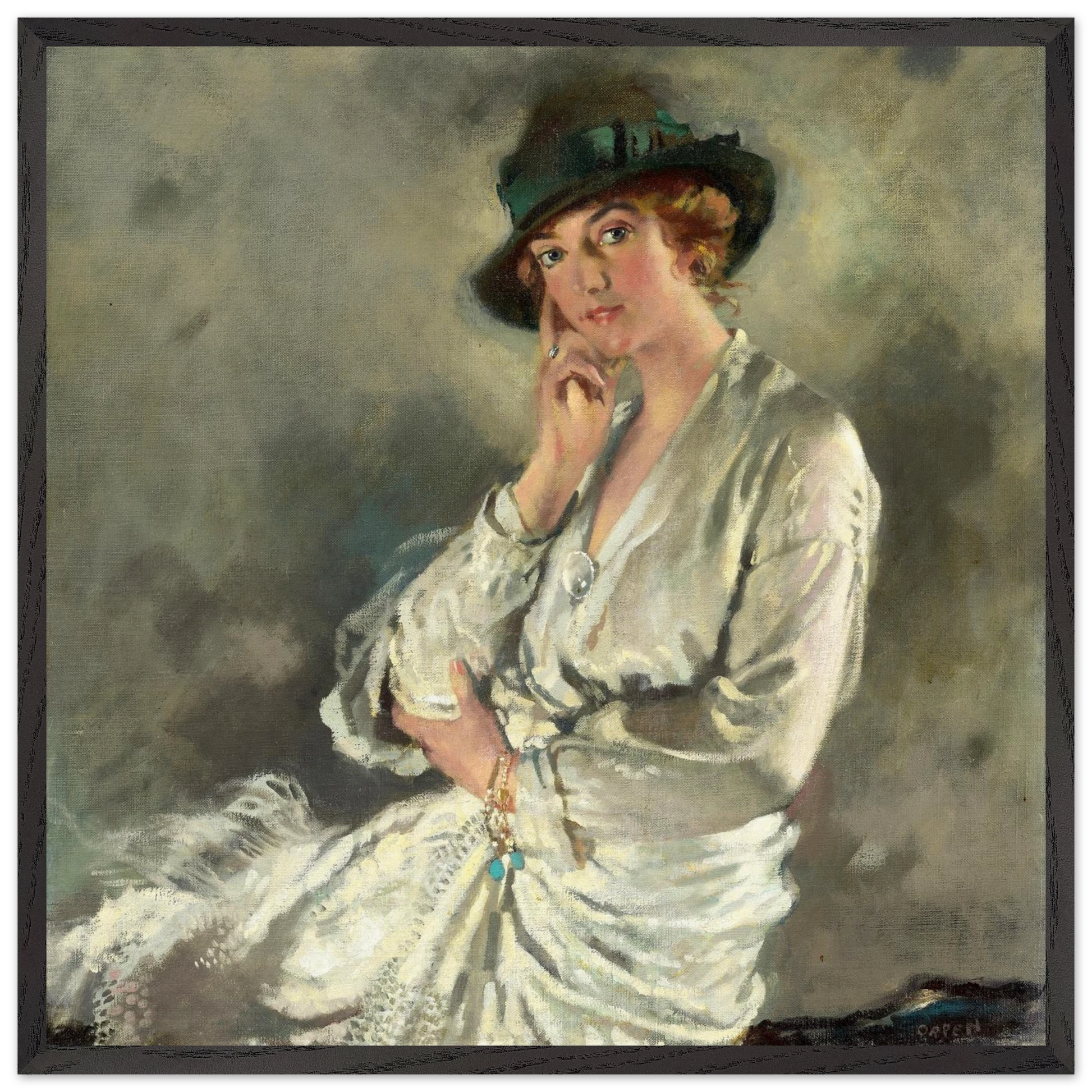 Mrs Charles S. Carstairs by William Orpen art print – gallery wall view | Buy Irish Art