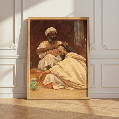 A Barber, Morocco - Aloysius O'Kelly Art Print