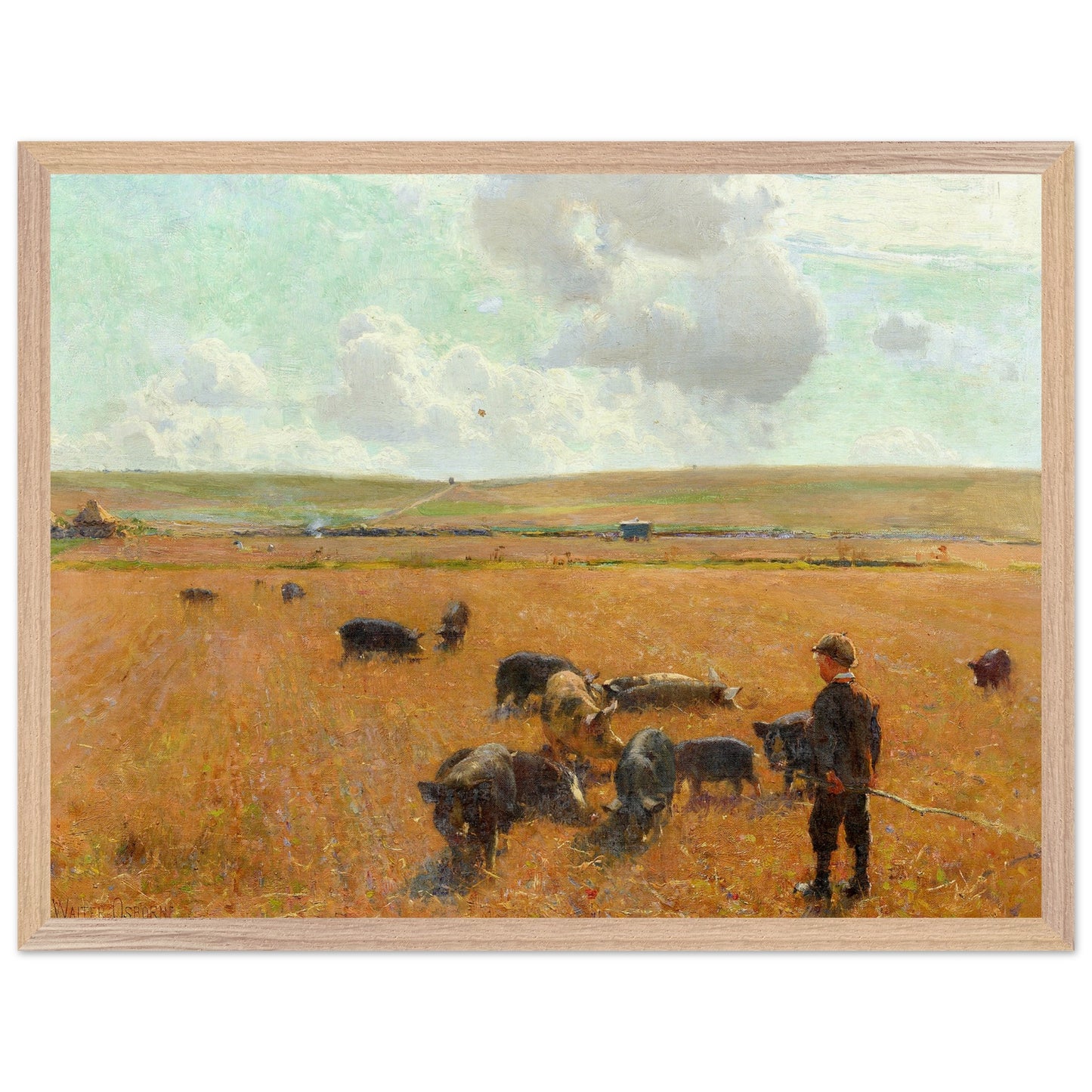 Joe the Swineherd reproduction print – living room display mockup