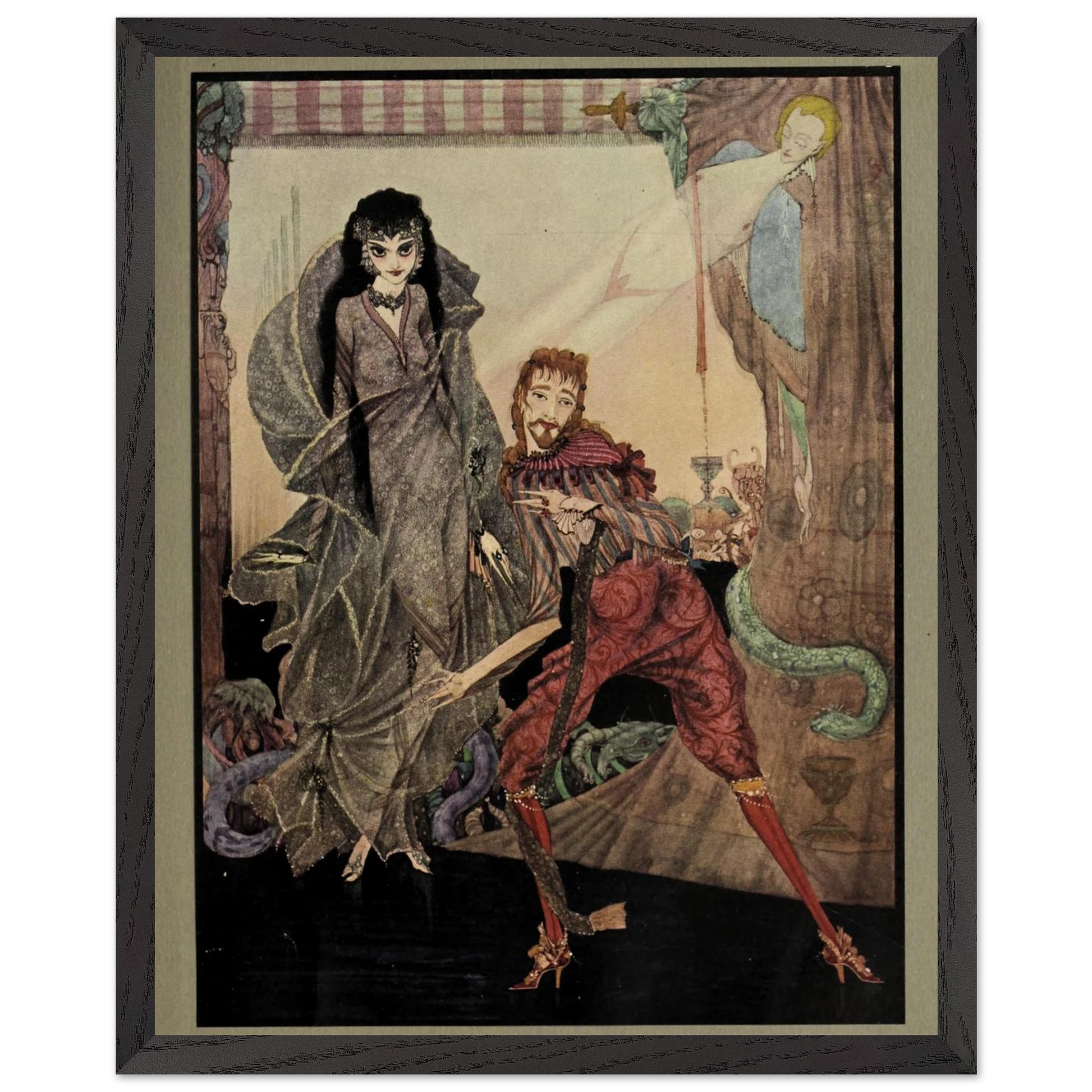 Harry Clarke Art Print – Poe’s Tales of Mystery (1923) – “Slowly Opened Eyes” | Museum-Quality Framed Reproduction – view 7 | Buy Irish Art