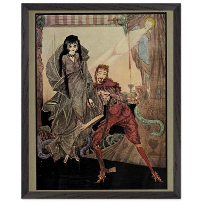 Harry Clarke Art Print – Poe’s Tales of Mystery (1923) – “Slowly Opened Eyes” | Museum-Quality Framed Reproduction – view 7 | Buy Irish Art
