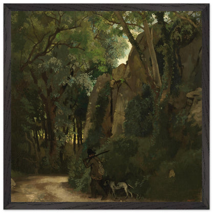 Trees at Howth by William Orpen art print – black frame view | Buy Irish Art