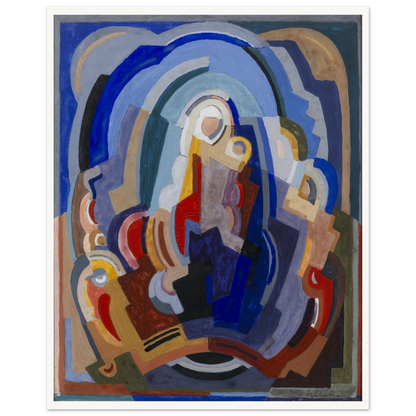 The Virgin and Child Enthroned by Mainie Jellett, framed print detail view