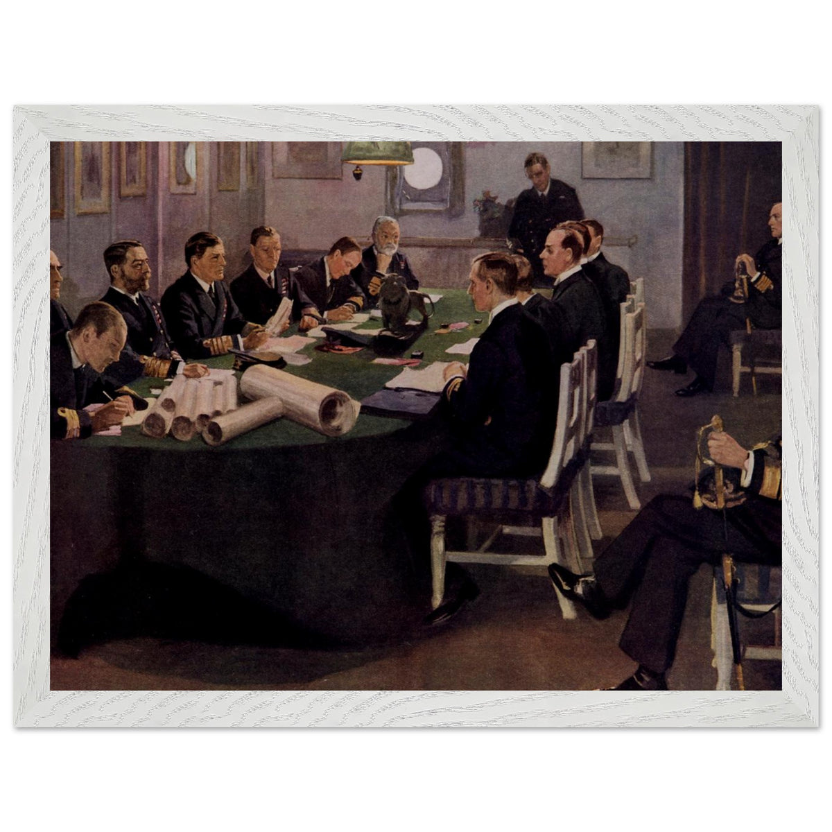 Admiral Sir David Beatty Reading the Terms of the Armistice (1918) – Sir John Lavery Print (view 7)