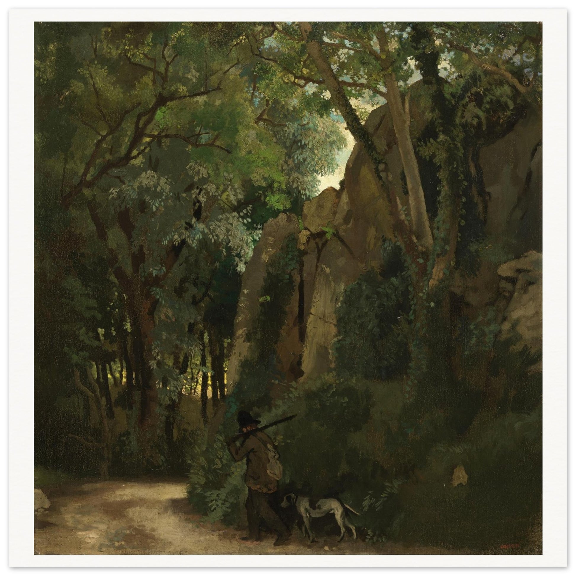 Trees at Howth by William Orpen art print – frame option view | Buy Irish Art