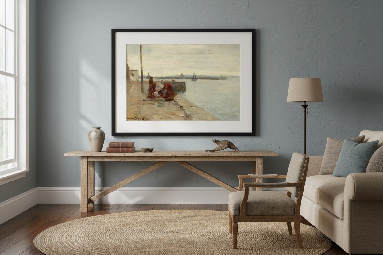 Women on a Galway Quayside by Irish Artist Walter Frederick Osborne Art Print – view 12 | Buy Irish Art