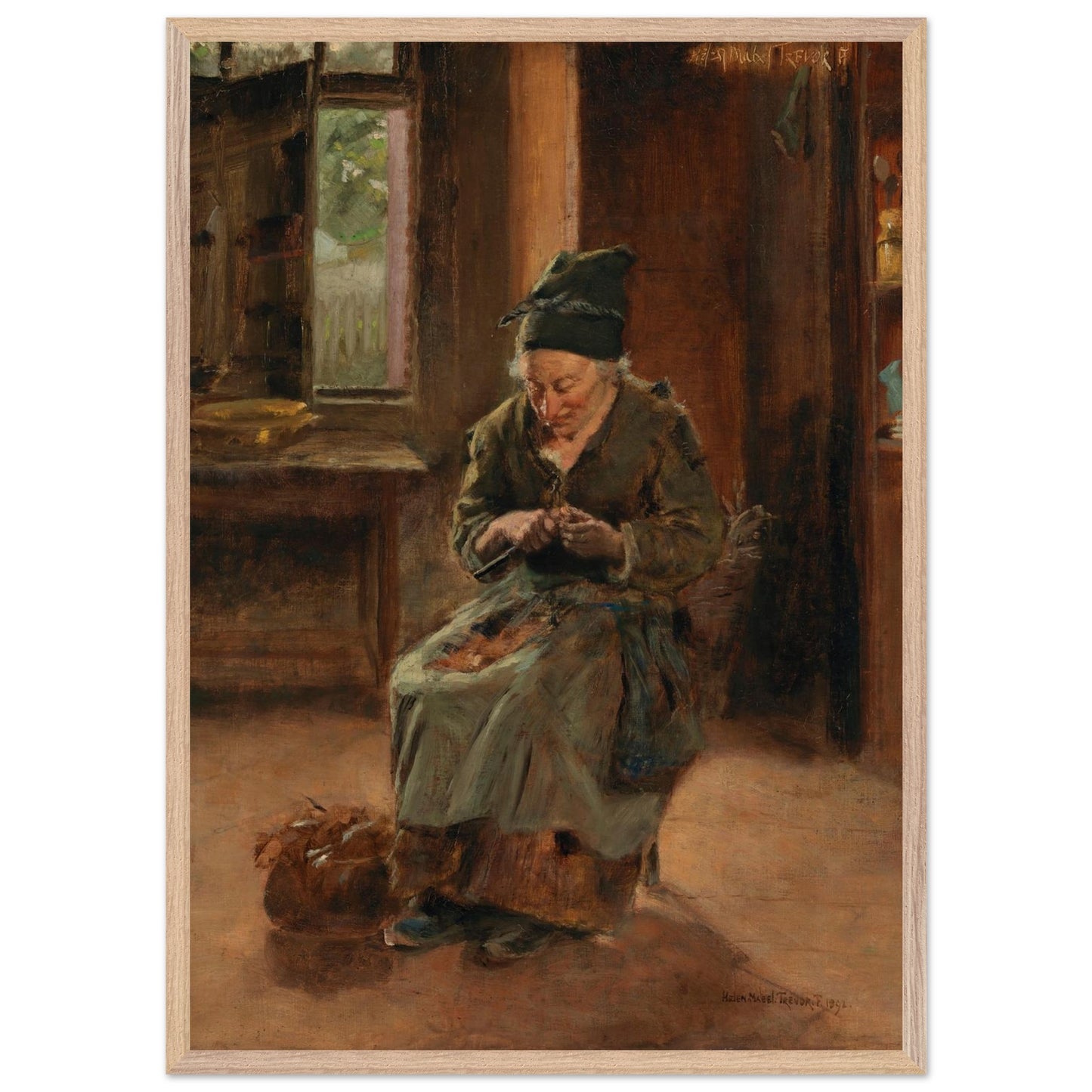 An Interior of a Breton Cottage by Irish Artist Helen Mabel Trevor – view 9 | Buy Irish Art