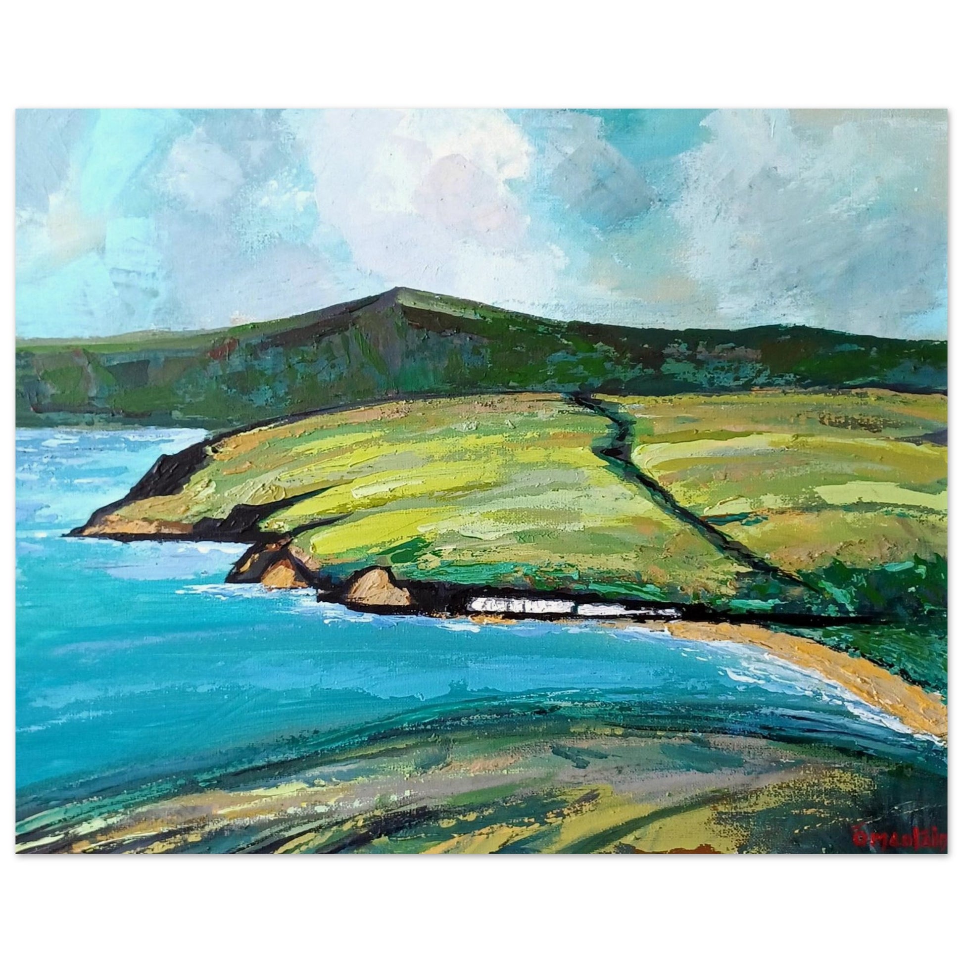 Cushendun Landscape Art Print – Ó Maoláin | Master’s Edition – room setting display | Buy Irish Art