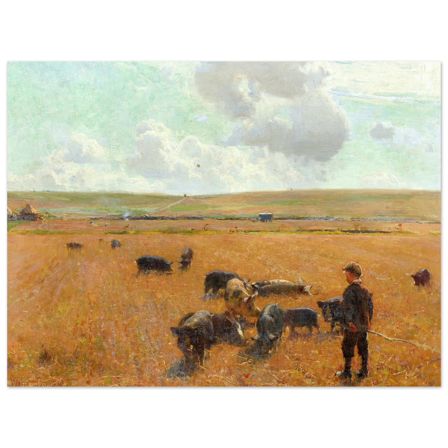 Joe the Swineherd art print – museum quality paper poster mockup