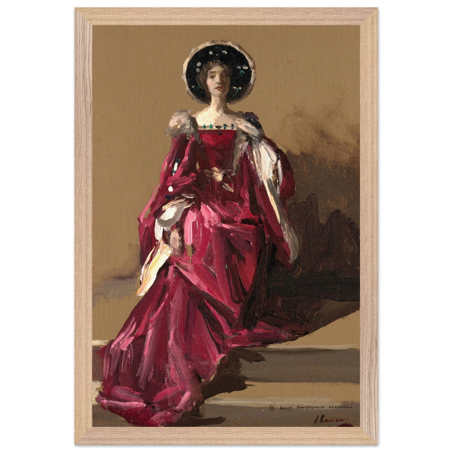 Lady Gwendeline Spencer-Churchill in The Merchant of Venice by John Lavery, fine art poster in room setting