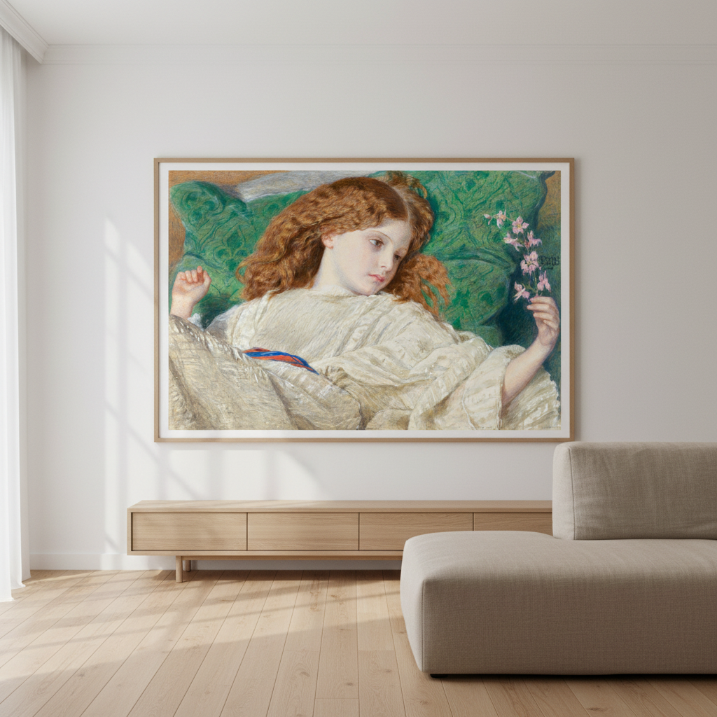 Dreams by Irish Artist Sir Frederic William Burton Art Print