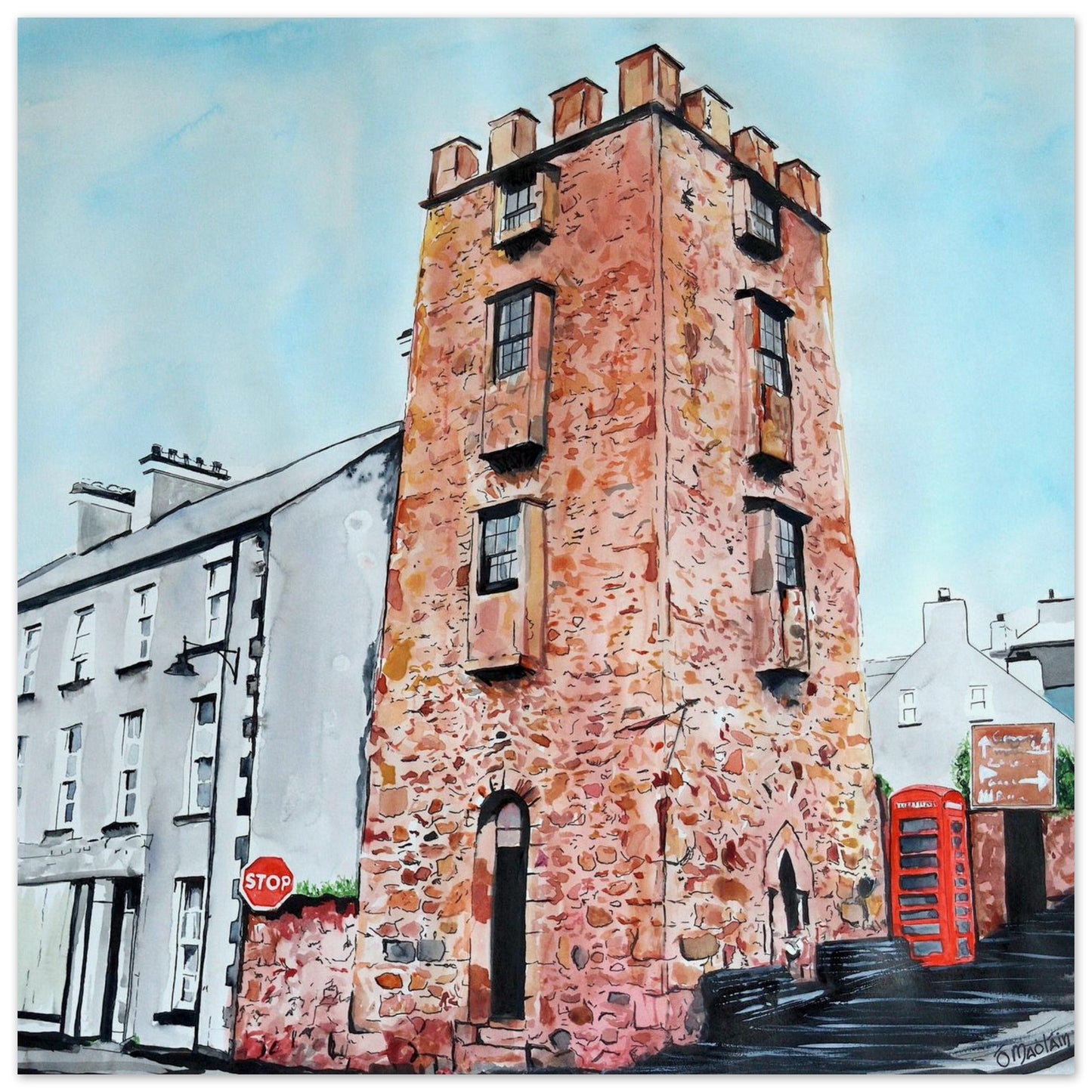 The Curfew Tower Cushendall Framed Art Print – view 20 | Buy Irish Art