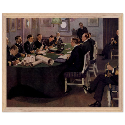 Admiral Sir David Beatty Reading the Terms of the Armistice (1918) – Sir John Lavery Print (view 6)