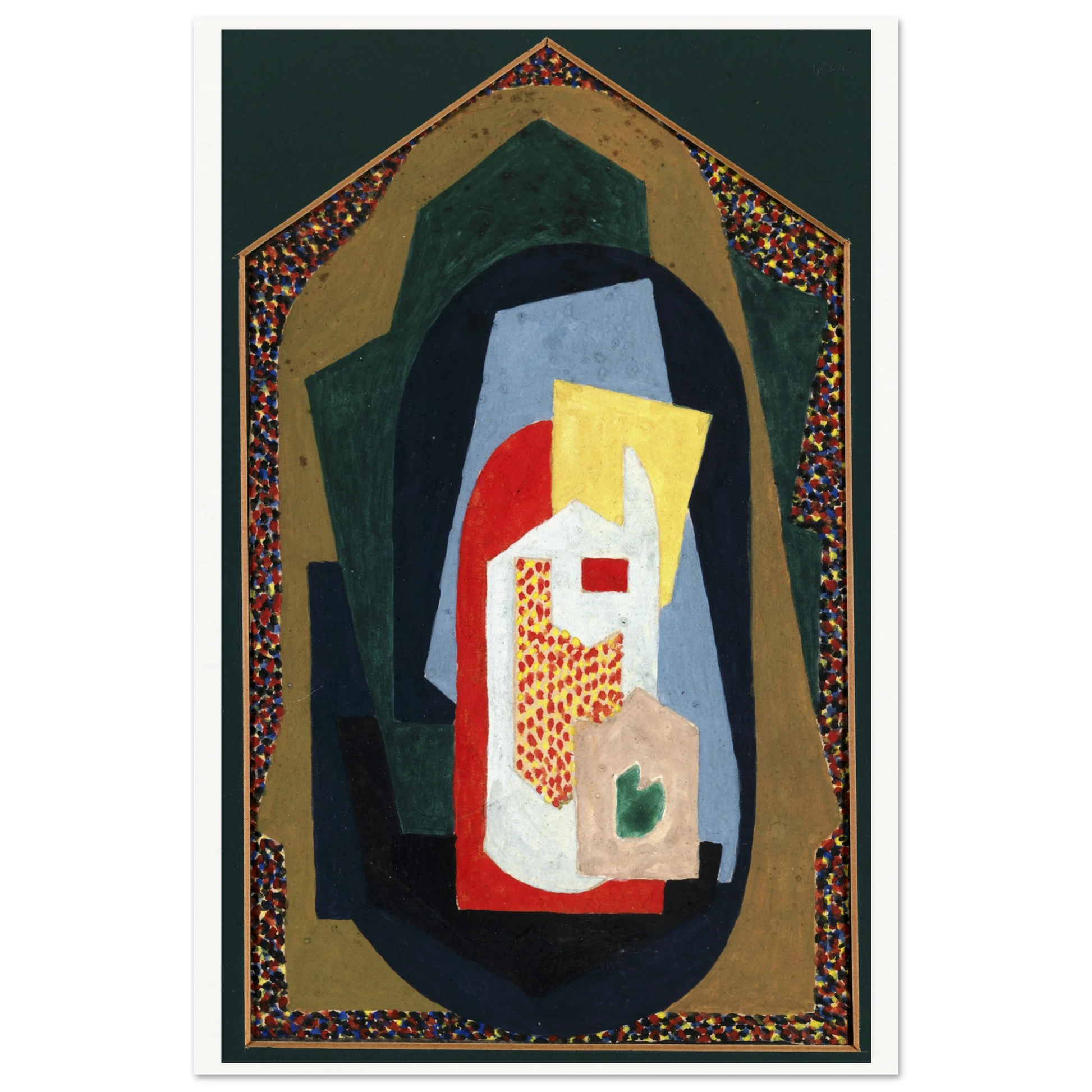 Decoration (1923) by Mainie Jellett - print in a natural wood frame
