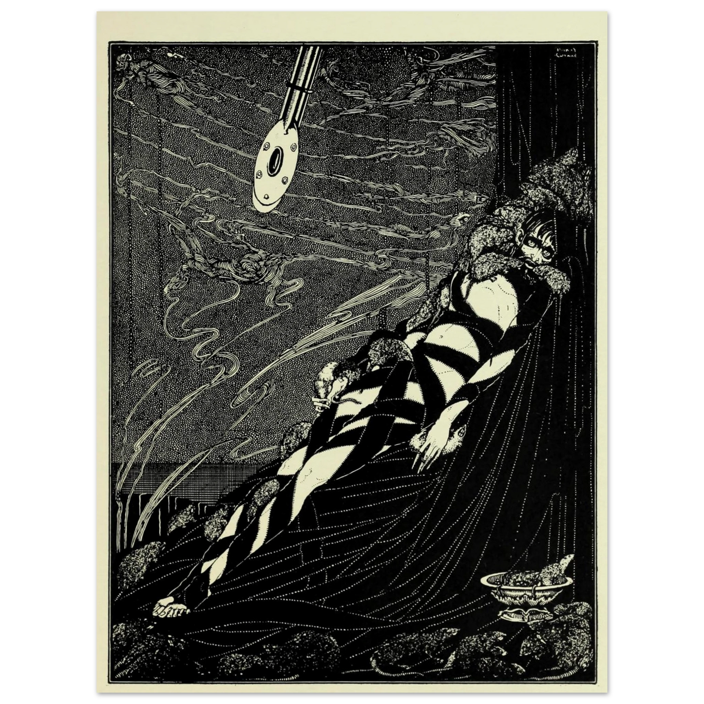 Harry Clarke Art Print – Poe’s Tales of Mystery (1923) – “Swarmed Upon Me” | Museum-Quality Framed Reproduction – Irish wall art print | Buy Irish Art
