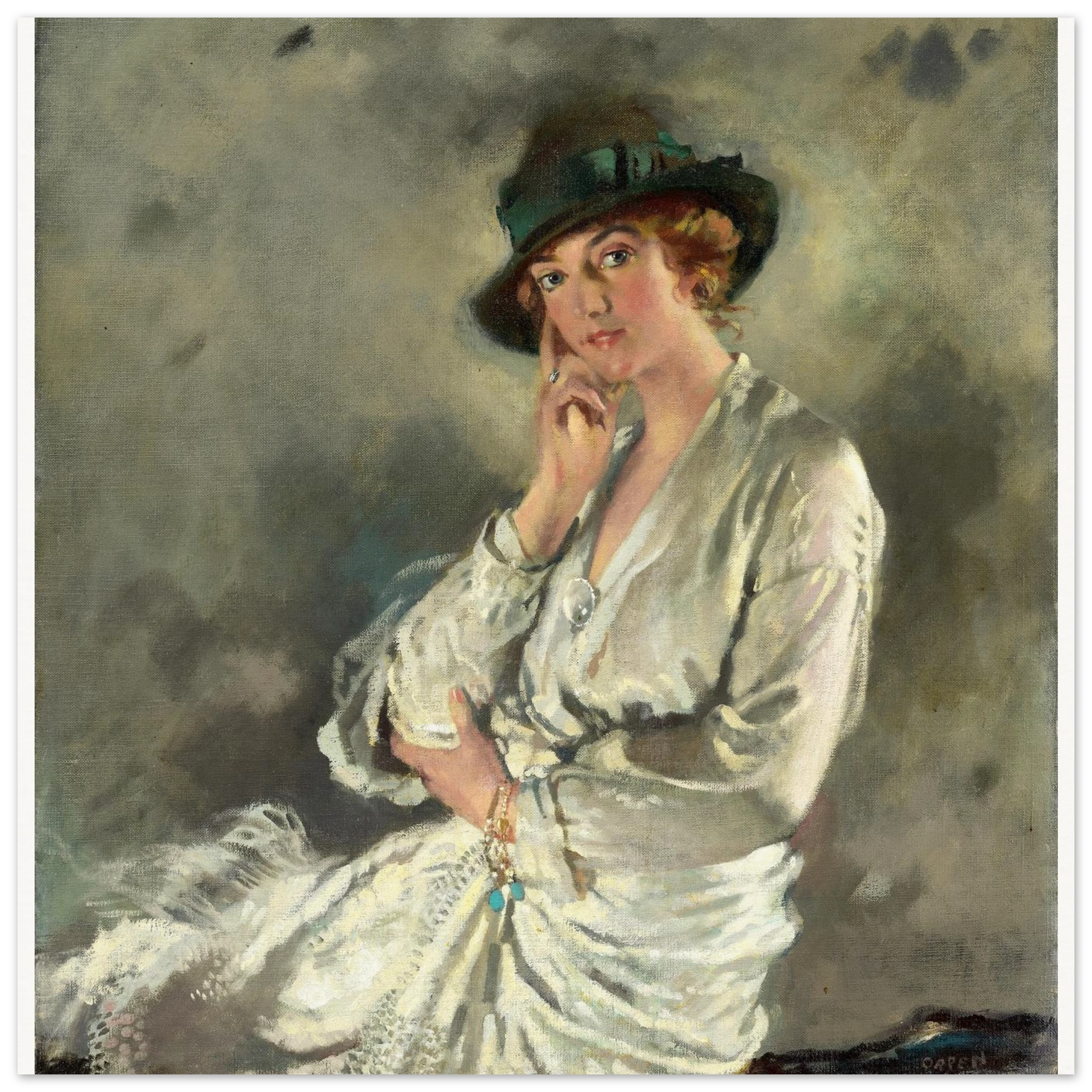 Mrs Charles S. Carstairs by William Orpen art print – print presentation view | Buy Irish Art