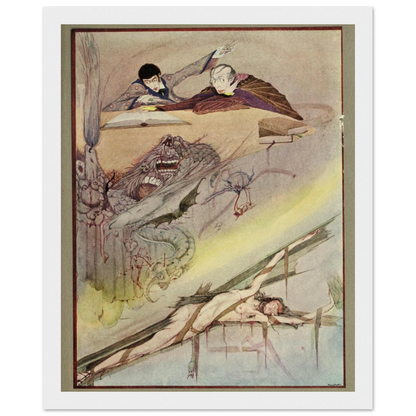 Harry Clarke Art Print – Poe’s Tales of Mystery (1923) – “Rending of Coffin” | Museum-Quality Framed Reproduction – view 11 | Buy Irish Art