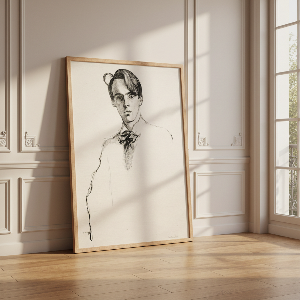 William Butler Yeats by William Rothenstein - Art Print