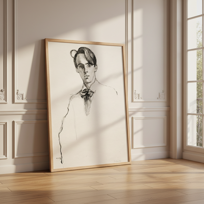 William Butler Yeats by William Rothenstein - Art Print