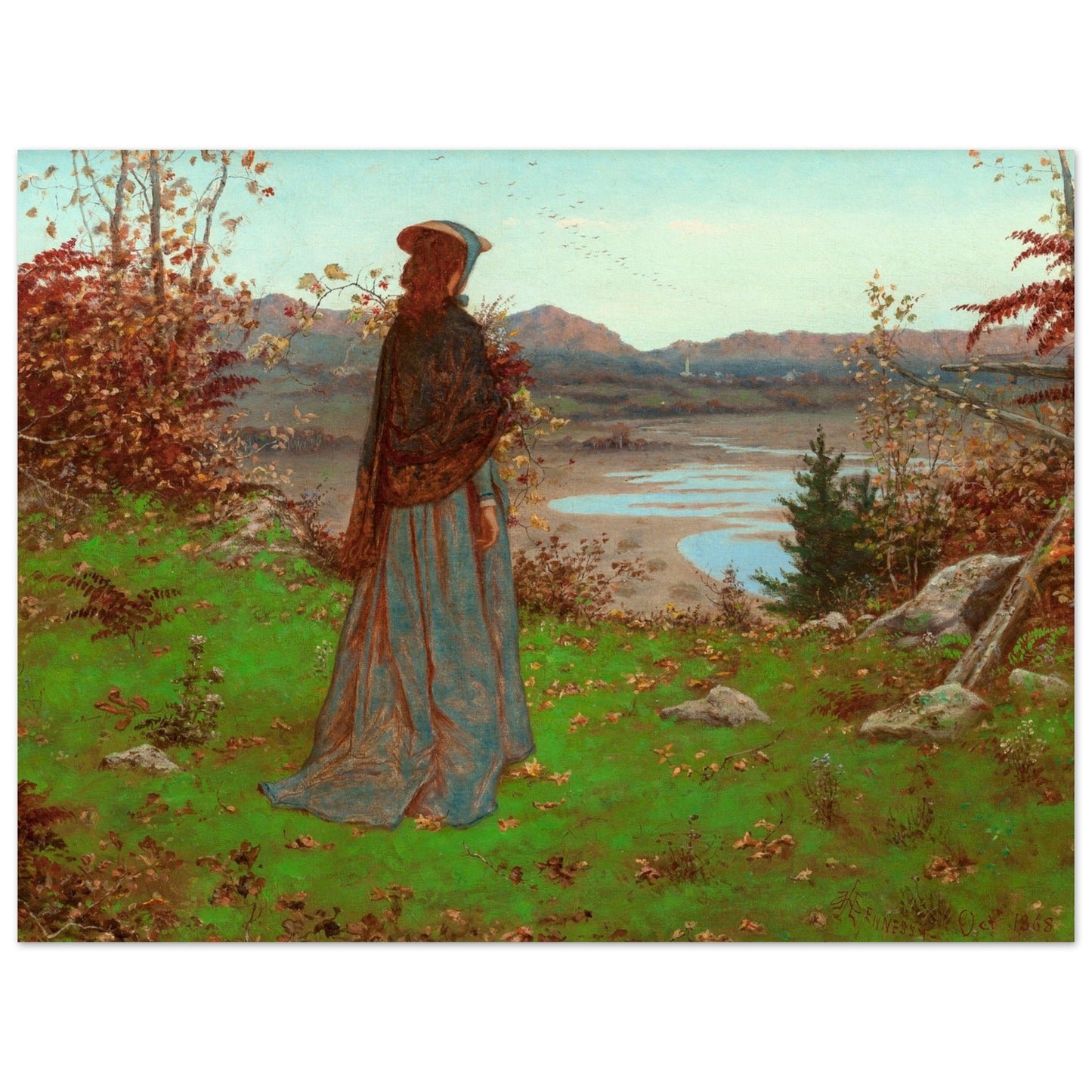 Woman in an Autumn Landscape – William J. Hennessy Irish Art Print – view 11 | Buy Irish Art