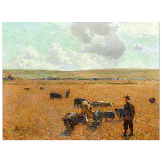 Joe the Swineherd by Walter Frederick Osborne – Irish art print wall display mockup
