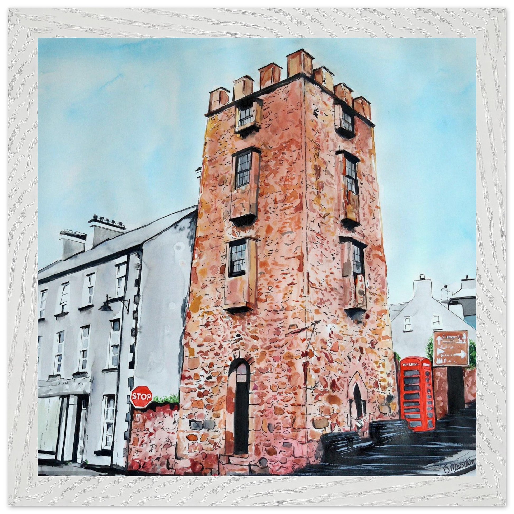 The Curfew Tower Cushendall Framed Art Print – view 21 | Buy Irish Art