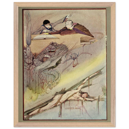 Harry Clarke Art Print – Poe’s Tales of Mystery (1923) – “Rending of Coffin” | Museum-Quality Framed Reproduction – view 9 | Buy Irish Art