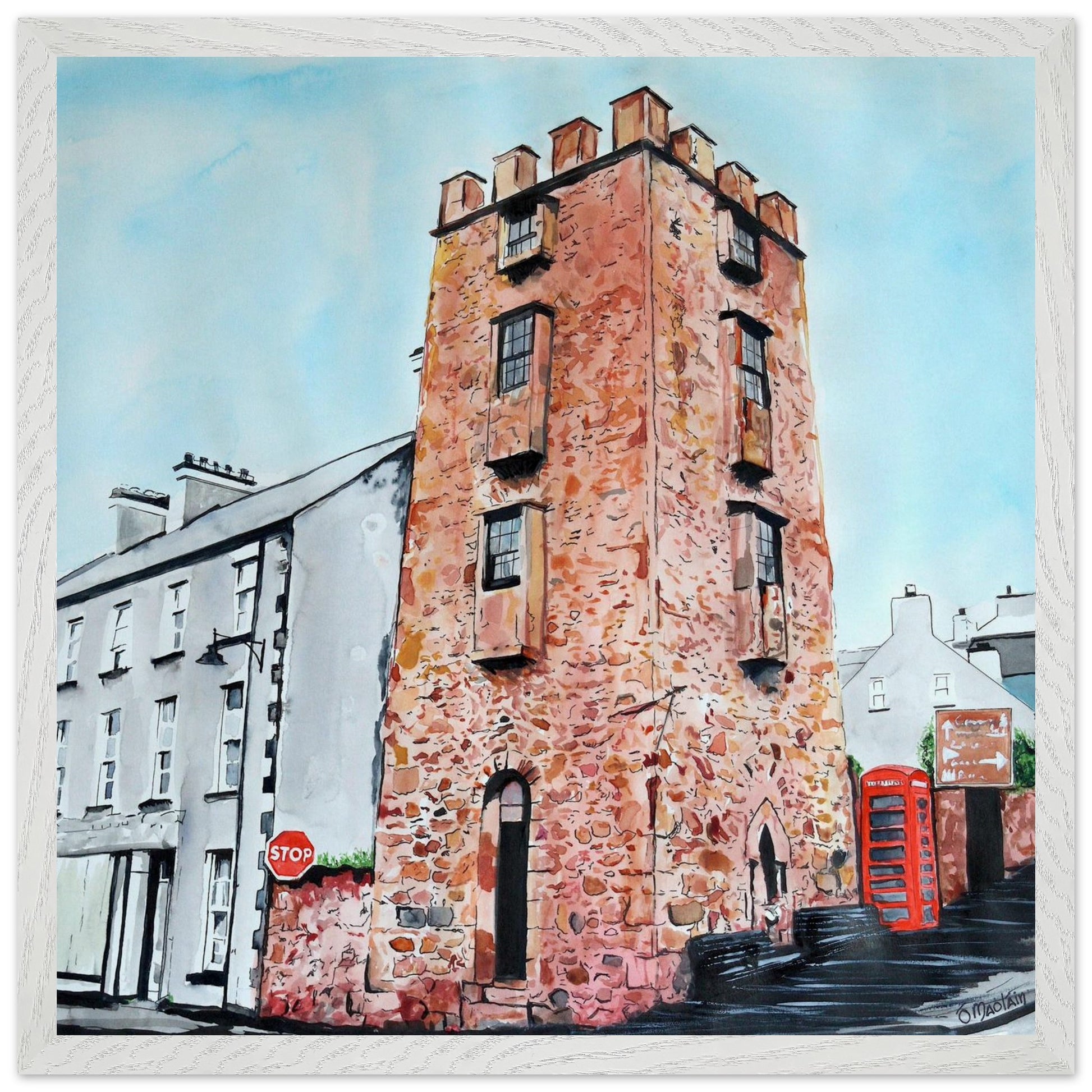 The Curfew Tower Cushendall Framed Art Print – view 19 | Buy Irish Art
