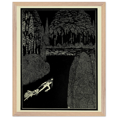 Harry Clarke Art Print – Poe’s Tales of Mystery (1923) – “Toilsome Journey” | Museum-Quality Framed Reproduction – framed print close-up | Buy Irish Art