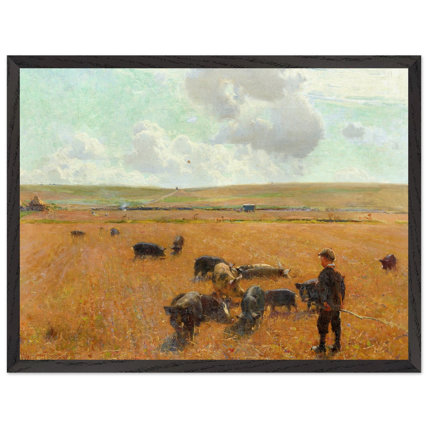 Joe the Swineherd by Walter Frederick Osborne – art print room setting