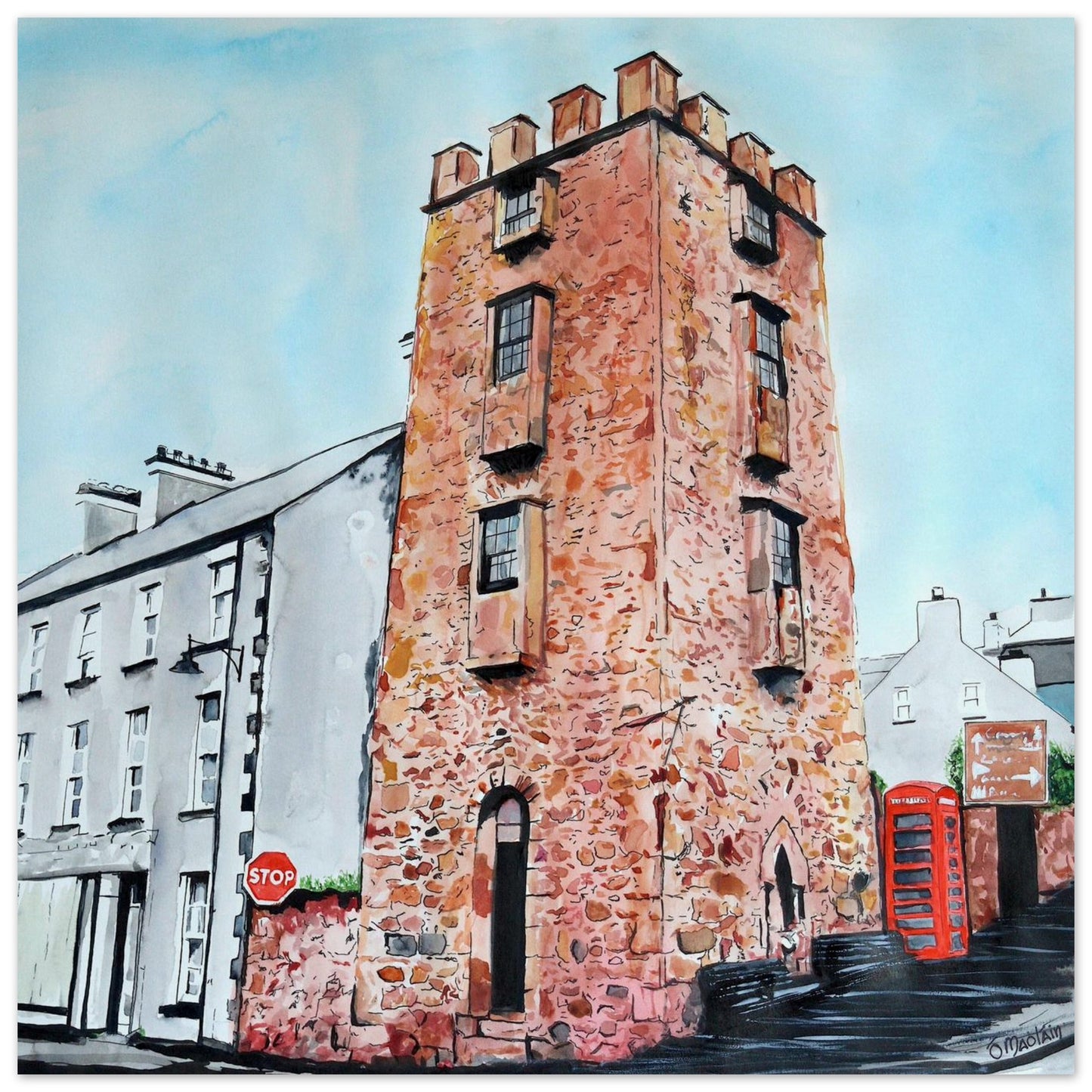 The Curfew Tower Cushendall Framed Art Print – view 22 | Buy Irish Art