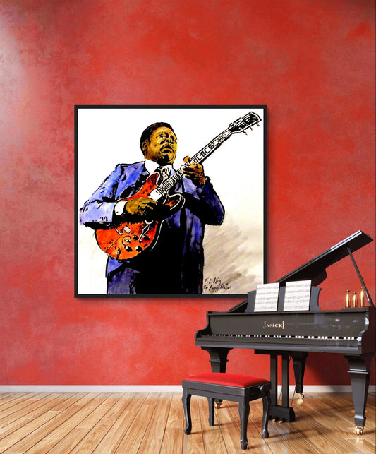 BB King Kunstdruck
