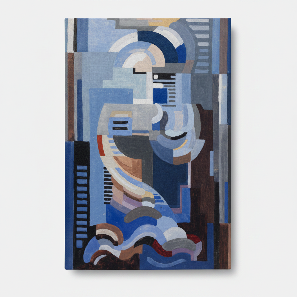 Abstract (1932) by Mainie Jellett - gallery-wrapped canvas print, straight-on studio view