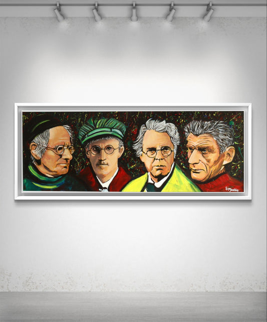 Famous Irish Writers Canvas Wall Art Print