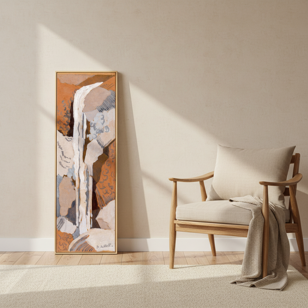 Powerscourt Waterfall by Mainie Jellett - canvas print in a room setting